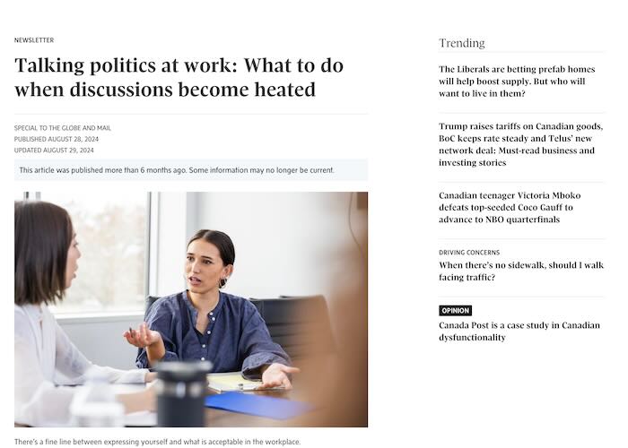 Talking politics article