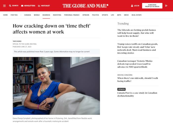 Time theft article