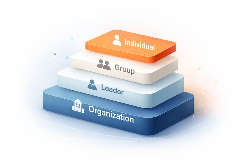 Jeddy Wellness IGLO Framework — Individual, Group, Leader, Organization